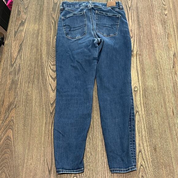 American Eagle Womens Curvy Hi-Rise Jeggings Denim Medium Wash Size 6 Short - Picture 11 of 12